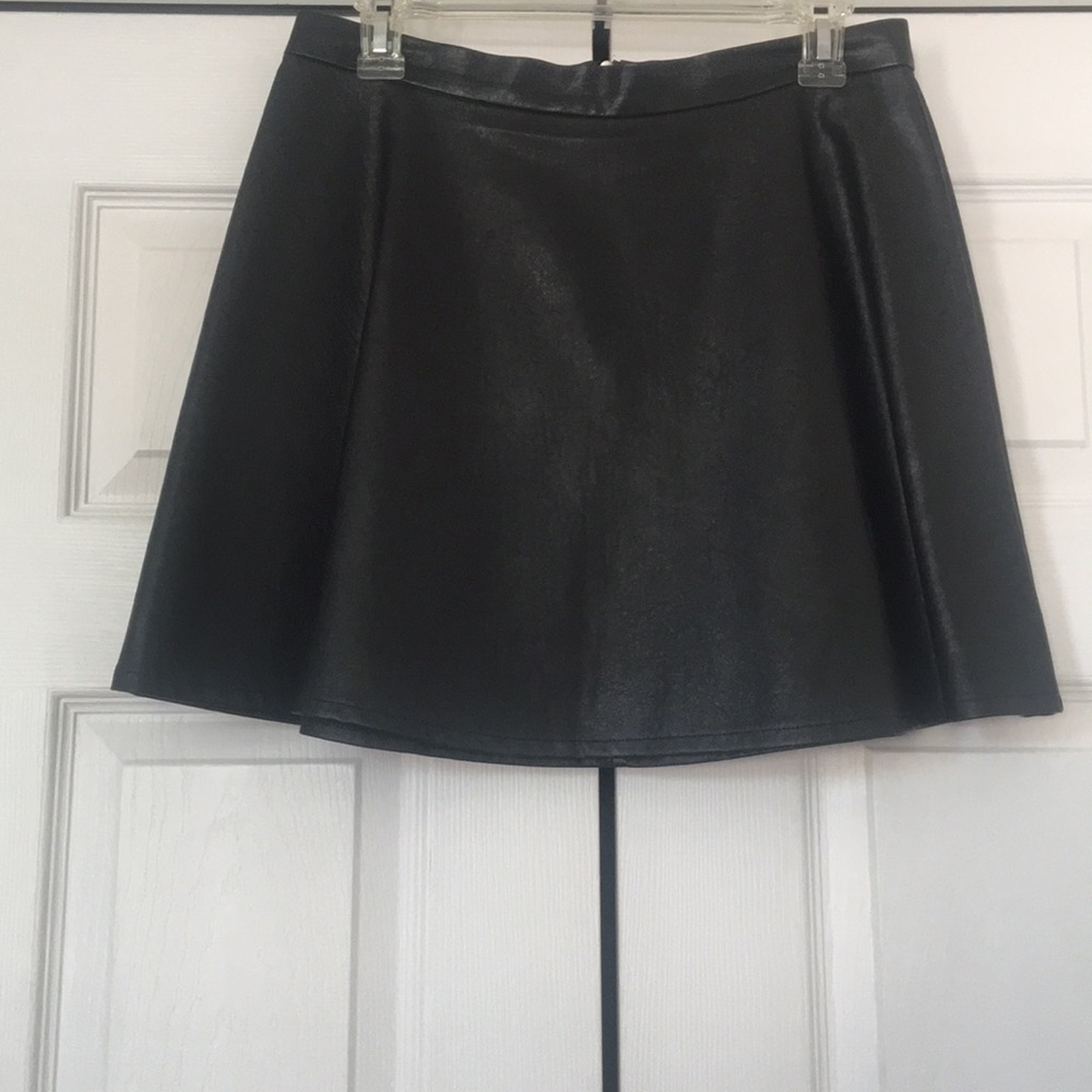 American Eagle Faux Leather Skater Skirt